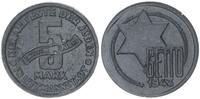Deutschland / Polen / Getto Litzmannstadt 5 Mark (mit Echtheitszertifikat) MAGNESIUM !!! -