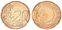 Belgien 20 Cent Fehlprägung, starker Stempelausbruch Wertseite -
