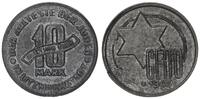 Deutschland / Polen / Getto Litzmannstadt 10 Mark (mit Echtheitszertifikat und Fachbuch ) MAGNESIUM !!! 1,62g -