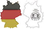 Somalia 1 Dollar map shape Münze in Deutschland - Form und Farben - Deutschlandkarte -