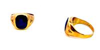 375 Gold Ring 6,7g, mit Sternsaphir & kleinen Diamanten, Ringgröße 62 -