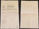 Hessen/Darmstadt Ludwig II., Schnörkelbrief, Schriftstücke -