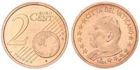 Vatikan 2 Cent Kursmünze mit Papstmotiv -