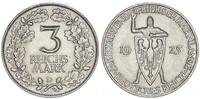 Weimarer Republik - Deutschland Weimar 3 Mark 1925 D Rheinlande 3 Mark 1925 D f.st