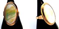 333 Gold Ring mit Perlmutt, 4,5Gramm Ringgröße 51 -