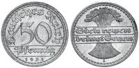 Deutschland / Weimarer Republik 50 Pfennig Fehlprägung Weimar - Stempelfehler auf der Wertseite -