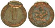 Deutschland 1 Pfennig Fehlprägung mitgeprägter Rohling -