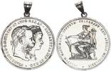 Österreich Patriotischer Anhänger Doppelgulden 1879 auf die Silberhochzeit -