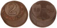 Deutschland / Weimar 2 Pfennig Fehlprägung: 30% dezentriert -