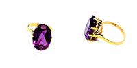 750 Gold Ring mit Amethyst Ringgröße 54 -