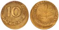 Deutschland 10 Pfennig Fehlprägung: 20% dezentriert -