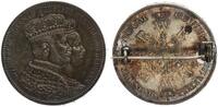 Preußen Patriotischer Brosche Krönungstaler 1861 Wilhelm I. und Augusta -