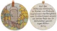 3. Reich Orden WHW Glasabzeichen, Burgen des Landes, Ahlsburg -