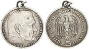 3. Reich Patriotischer Anhänger 5 Mark Hindenburg -