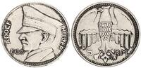 3.Reich 5 RM Versilberte Medaille Adolf Hitler 1935 5 RM, spätere Prägung -