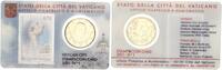 Vatikan 50 Cent Coin Card No 1 mit Briefmarke -