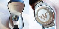 unbek. Herst.land, HERREN ARMBANDUHR, HERREN ARMBANDUHR EMPORIO-ARMANI, Quartz-neue Batterie. Funktion +Zustand gut, -