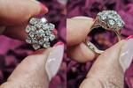 585 Gold Ring mit Diamanten Ringgröße 53 -