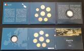Malta 1 Cent bis 2 Euro Set mit exklusiver und seltener Medaille -