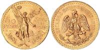 Mexico Adler frisst Schlange 50 Pesos Gold 1926 vz-st, Kratzer über Kopf