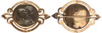 Hannover Patriotische Brosche 333iger Gold mit Medaille -
