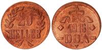 Kolonien / Deutsch-Ostafrika 20 Heller J.727 Bronze Dünnabschlag auf ausgedrehtem Schrötling, 9,34g -