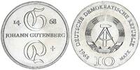 Deutschland - DDR 10 Mark Silber Johann Gutenberg, Erfinder des Buchdrucks -