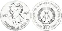 Deutschland - DDR 10 Mark Silber Heinrich Heine Dichter und Schriftsteller -