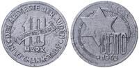 Deutschland / Polen / Getto Litzmannstadt 10 Mark (mit Echtheitszertifikat) Aluminium 2,58g aus dem New Yorker Lot -