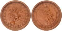 Deutschland-Augsburg Brettstein/Medaille Brettstein aus hellem Holz -