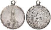 3 Reich 5 Mark patriotischer Münzanhänger Kirche ohne Datum Silber -