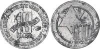 Deutschland / Polen / Getto Litzmannstadt 10 Mark (mit Echtheitszertifikat) Aluminium 3,61g aus dem New Yorker Lot -
