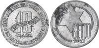 Deutschland / Polen / Getto Litzmannstadt 10 Mark (mit Echtheitszertifikat) Aluminium 3,45g aus dem New Yorker Lot -