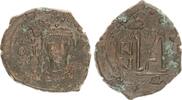 Antike / Byzanz Mauricius Tiberius Follis Byzanz Mauricius Tiberius 582-602 Bronze Follis -