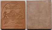 Notgeld besonderer Art 50 Goldpfennig Pößneck, Thüringen, Schuh-Absatz Leder Notgeld, Nachprägung -