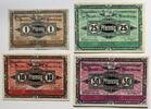 Deutsches Reich, 1. Weltkrieg, WW1 1, 10, 25, 50 Pfennig Inspektion der Kriegsgefangenenlager im Bereich des III. Armeekorps Guben -