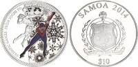 Samoa 10 Tala Silber Olympische Spiele - Von Sotschi bis Rio Auflage 5000 -