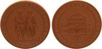 Deutschland/DDR Meissen Böttger Steinzeug Meissen Medaille Goethe und Schiller Denkmal und rückseitig das Nationaltheater -