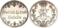 Kaiserreich Orden Friedrich August Medaille in Silber ohne Öse -