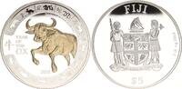 Fiji 5 Dollar 3oz Silber Ochse -