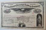 USA, Amerika alte Aktie Continental Passenger Railway Company -