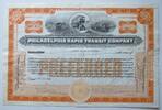 USA, Amerika alte Aktie Philadelphia Rapid Transit Company, Eisenbahn -