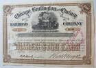 USA, Amerika alte Aktie Chicago, Burlington and Quincy Railroad, Eisenbahn -