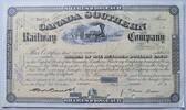 USA, Amerika alte Aktie Canada Southern Company, Eisenbahn -