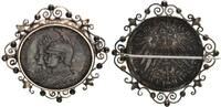 Kaiserreich patriotische Brosche Silber aus 2 Mark 200 Jahre Preußen -