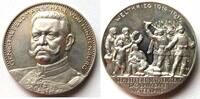 Deutschland Silbermedaille Generalfeldmarschall Hindenburg, Weltkrieg 1914/15, dem Befreier Ostpreußens -