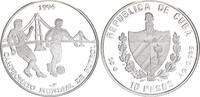 Kuba 10 Pesos Silber Fußball- Weltmeisterschaft 1994 -