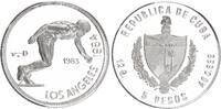 Kuba 5 Pesos Silber XXIII. Olympische Sommerspiele, Los Angeles 1984-Lauf Auflage 5000!!! -