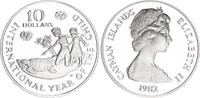 Cayman Islands 10 Dollar 1 Silber Internationales Jahr des Kindes -