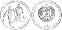 Bulgarien 25 Leva Silber XVI. Olympische Winterspiele 1992 -